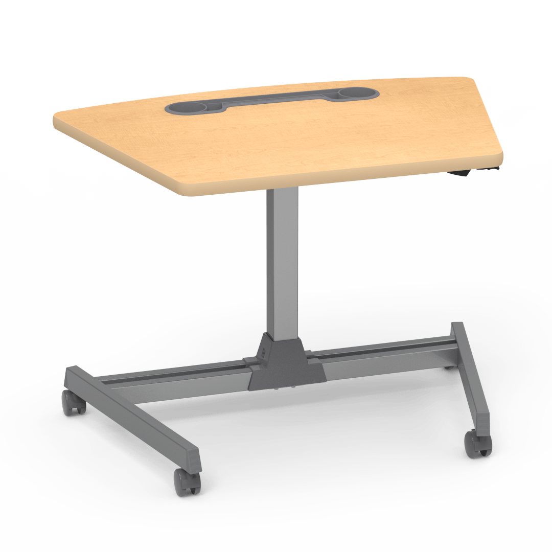 Room to Move Series Sit-to-Stand Workstation Wedge Top with Accessory Tray