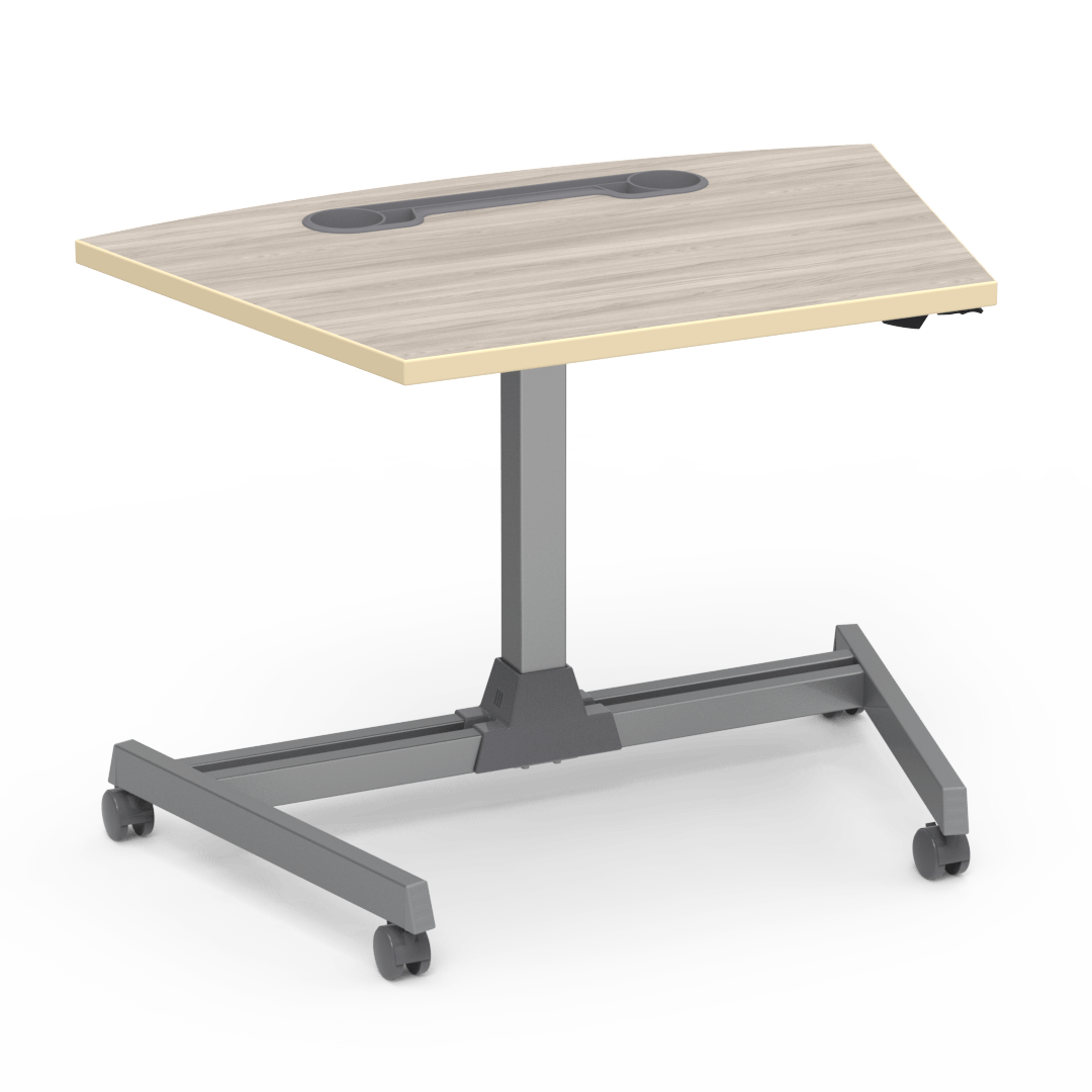 Topaz Series Sit-to-Stand Workstation Wedge Top with Accessory Tray