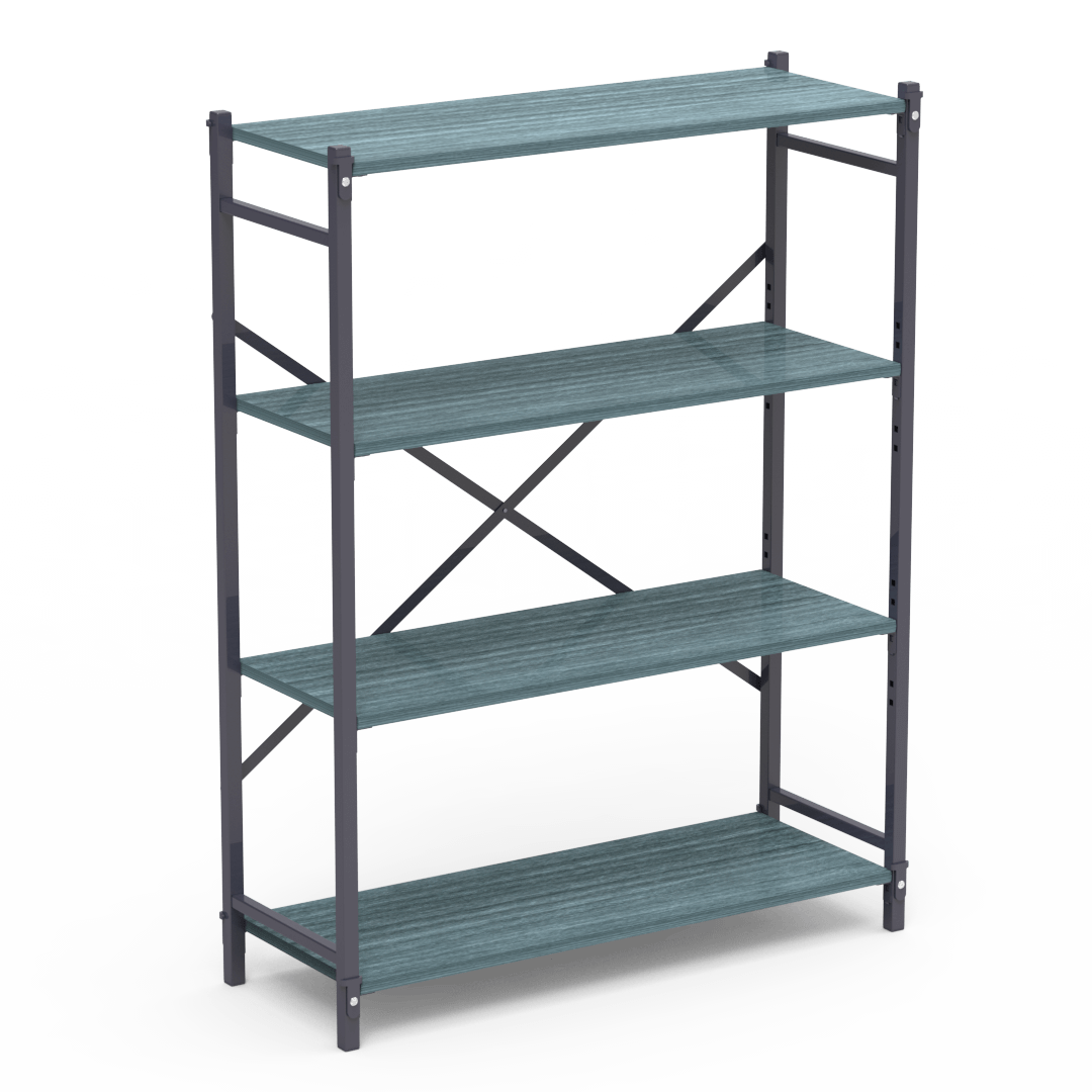 Wood Storage Shelving Single Unit, 48" x 18" x 66"