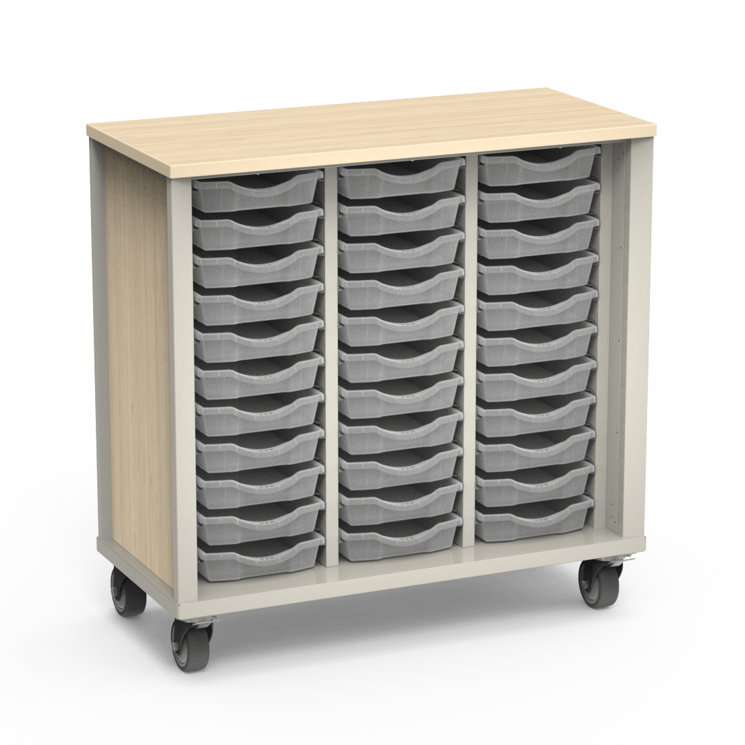 Topaz Series Mobile Storage Cabinet with Tote Trays - Without Doors