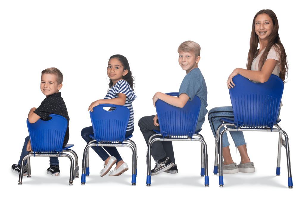 ZUMA Series 4-Leg Stack Chair 18in  5th Grade - Adult Graphite Chrome