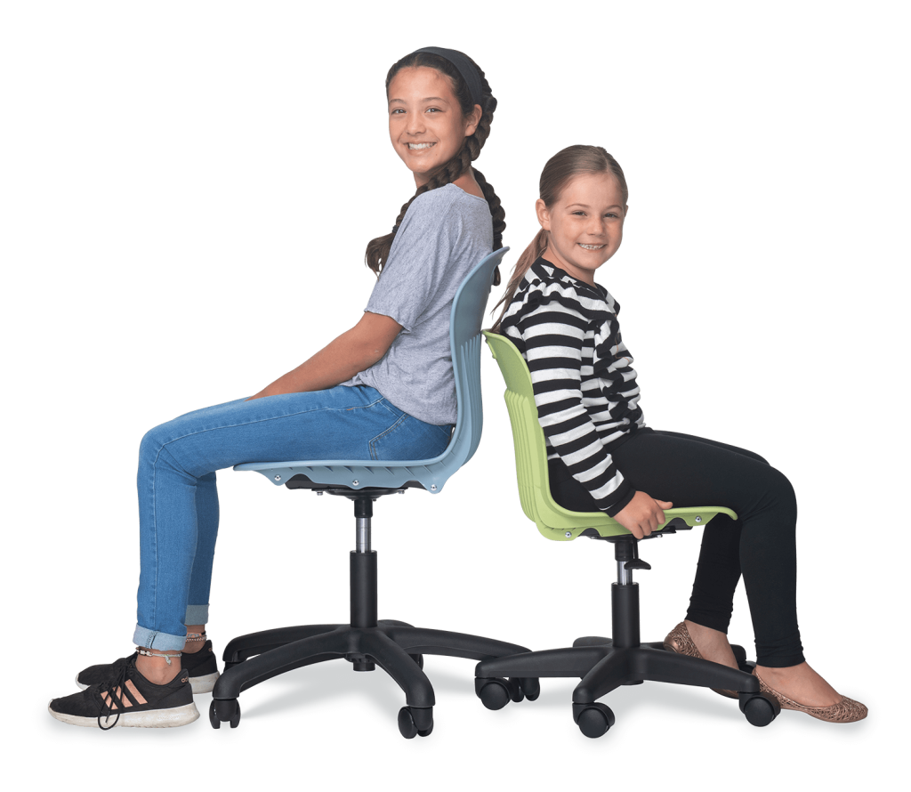 ZUMA Series Mobile Task Chair 16in - 20in 5th Grade - Adult Turquoise Char Black