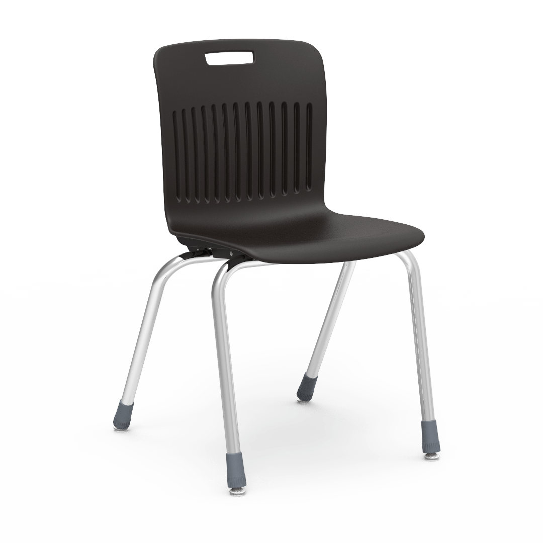 Analogy Series 4-Leg Stack Chair 18in  5th Grade - Adult Black Chrome