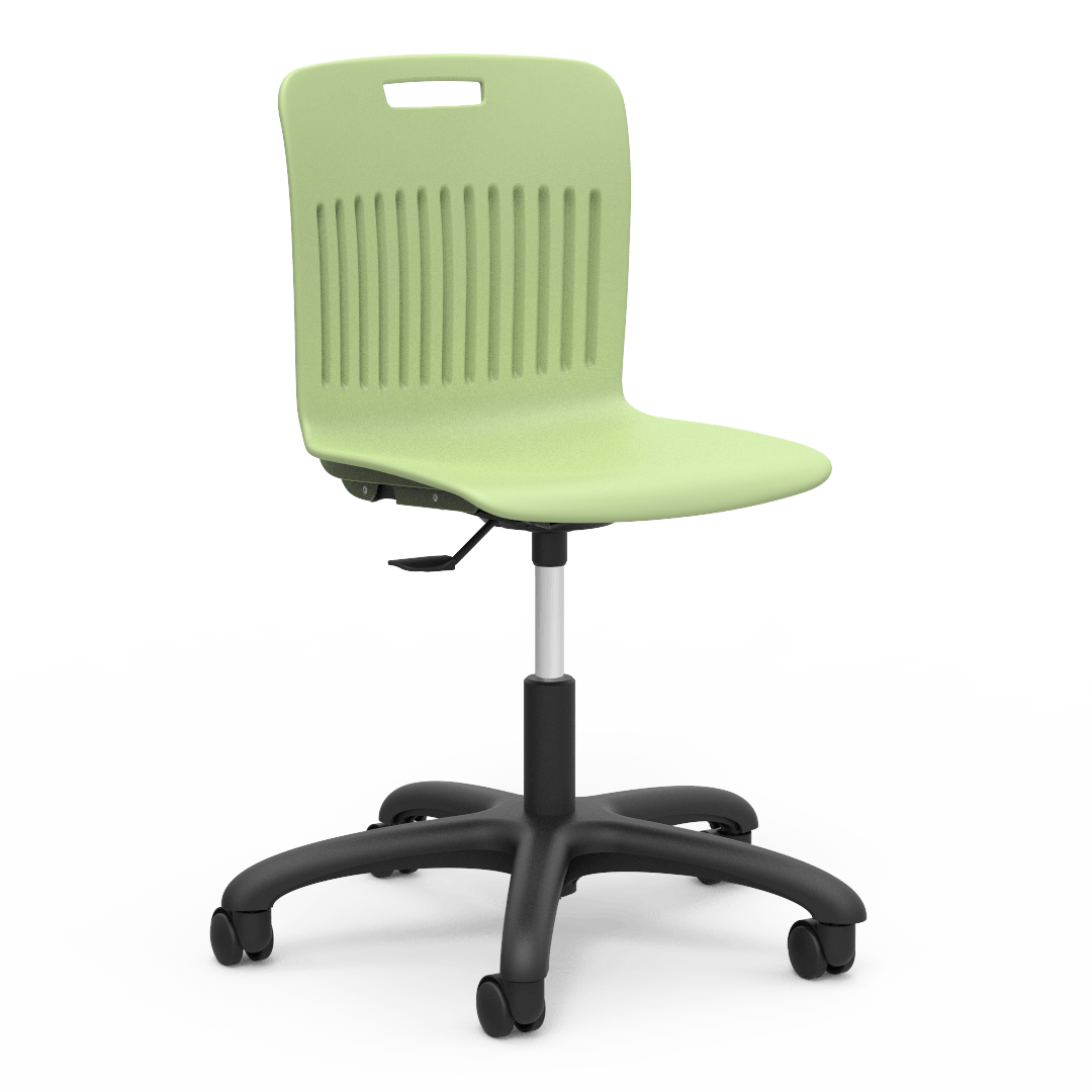 Analogy Series Mobile Task Chair 16in - 20in 5th Grade - Adult Green Apple Char Black