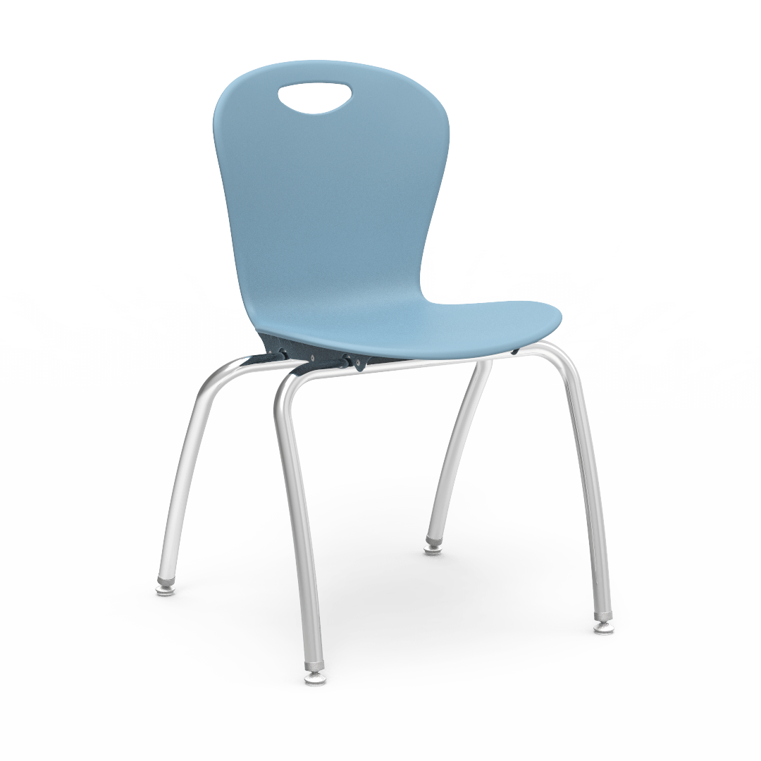ZUMA Series 4-Leg Chair with Civitas Frame 18in  5th Grade - Adult Horizon Chrome