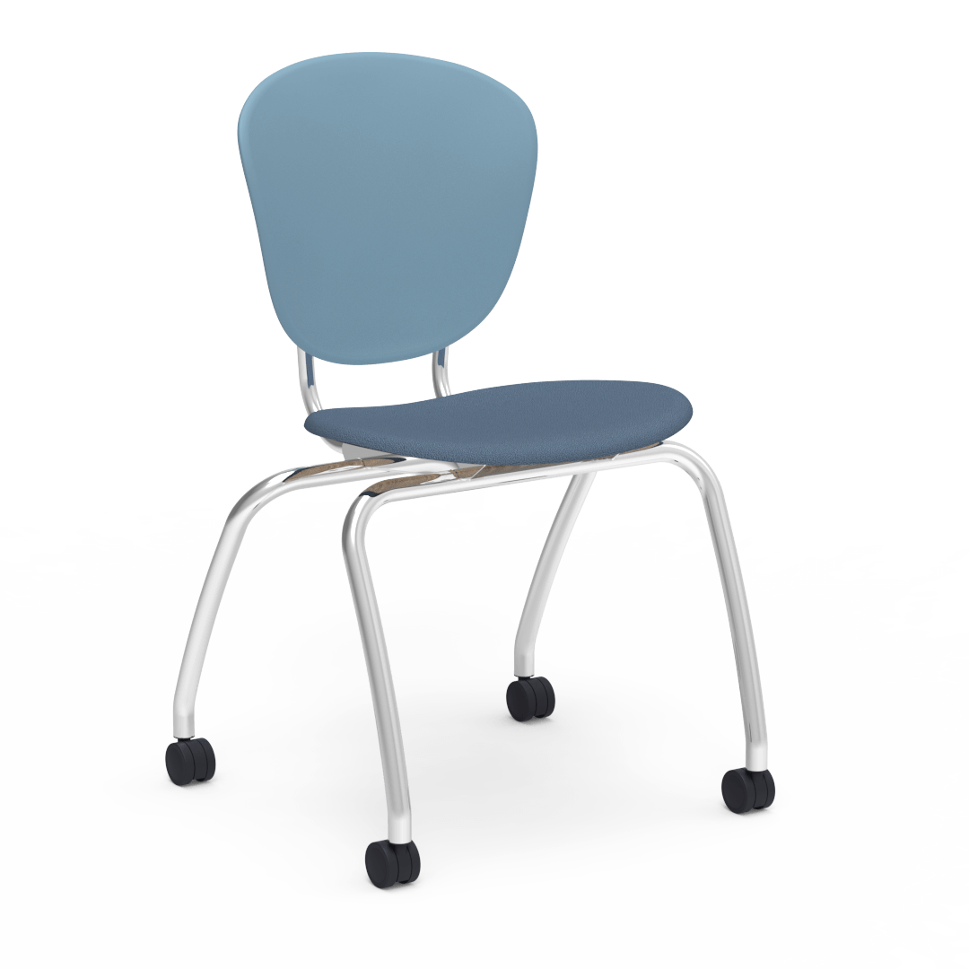 Parison Series 18" Upholstered Chair with Casters