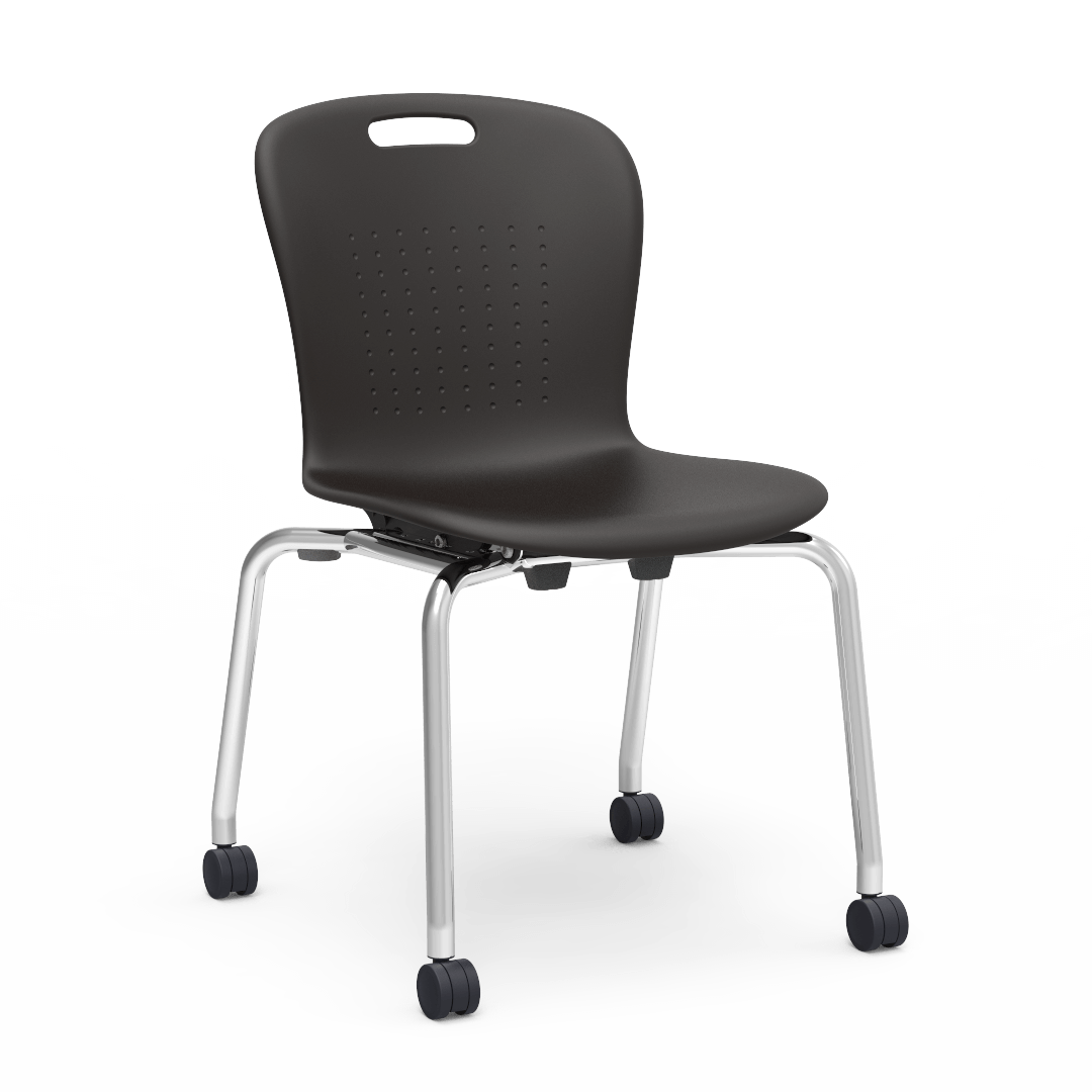 Sage Contract Series Chair 18in with Casters Black Chrome