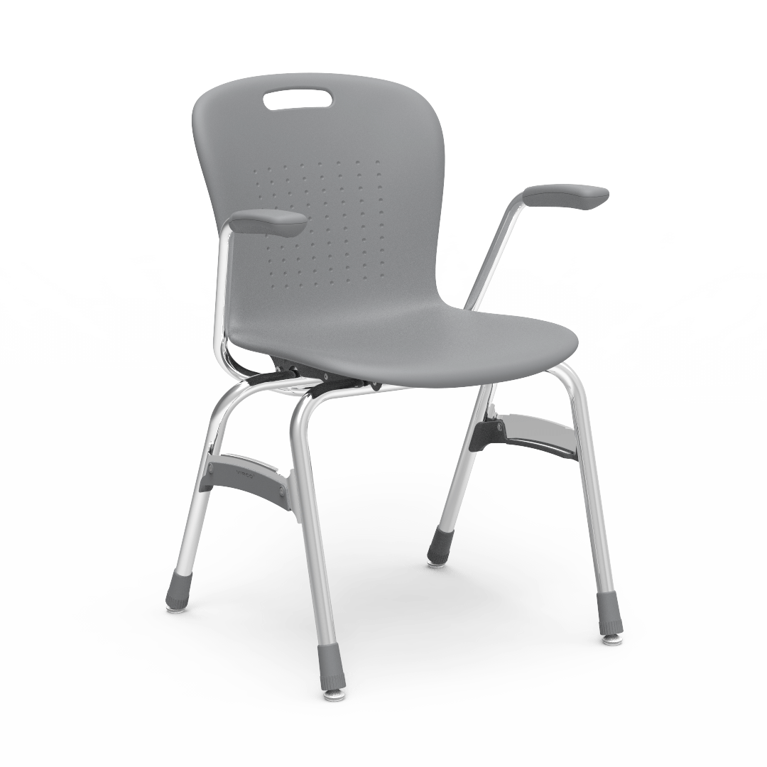 Sage Series 4-Leg Stack Chair with Armrests