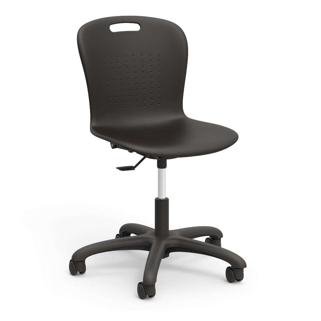 Sage Series Mobile Task Chair 16in - 20in 5th Grade - Adult Black Char Black
