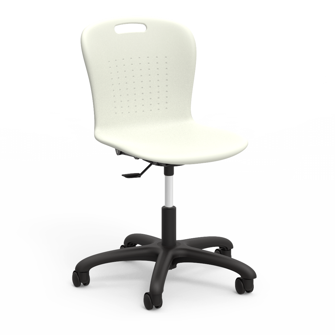 Sage Series Mobile Task Chair 16in - 20in 5th Grade - Adult Moonstone Char Black