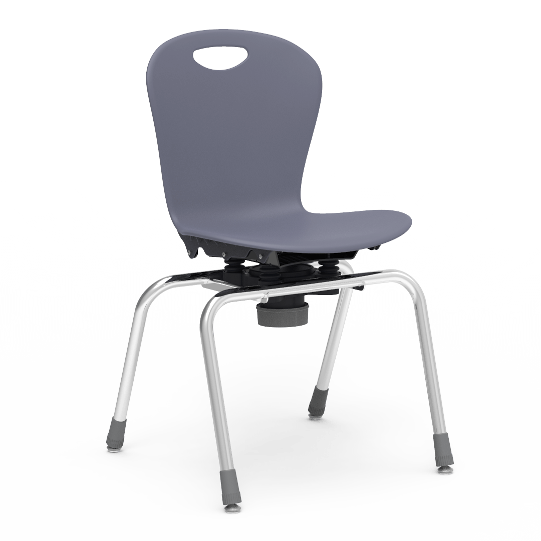 ZUMA Series C2M 4-Leg Chair 18in  5th Grade - Adult Eclipse Chrome