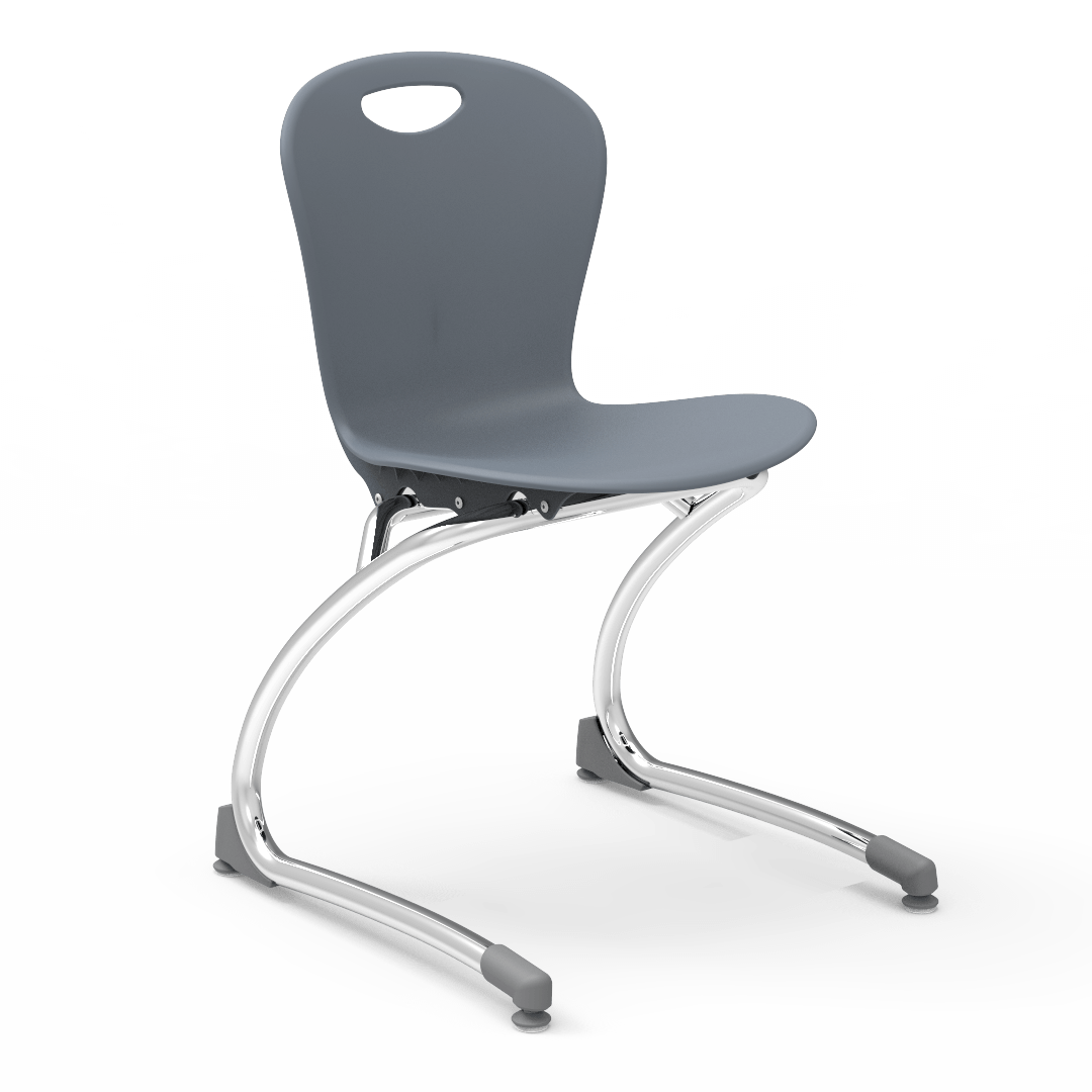 ZUMA Series Cantilever Chair 15in 1st - 4th Grade Eclipse Chrome