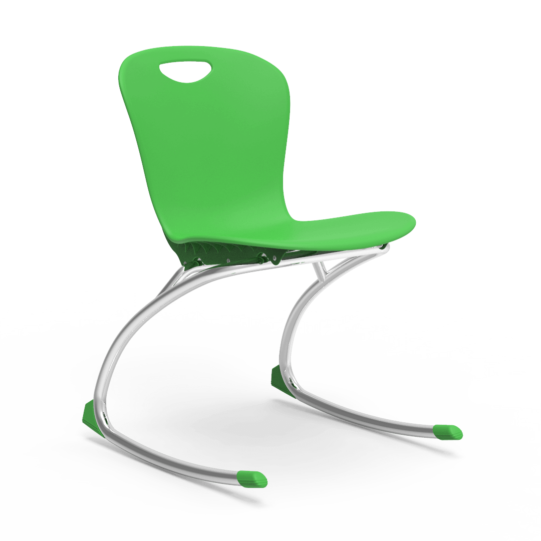 ZUMA Series Rocking Chair 18in  5th Grade - Adult Kelly Green Chrome
