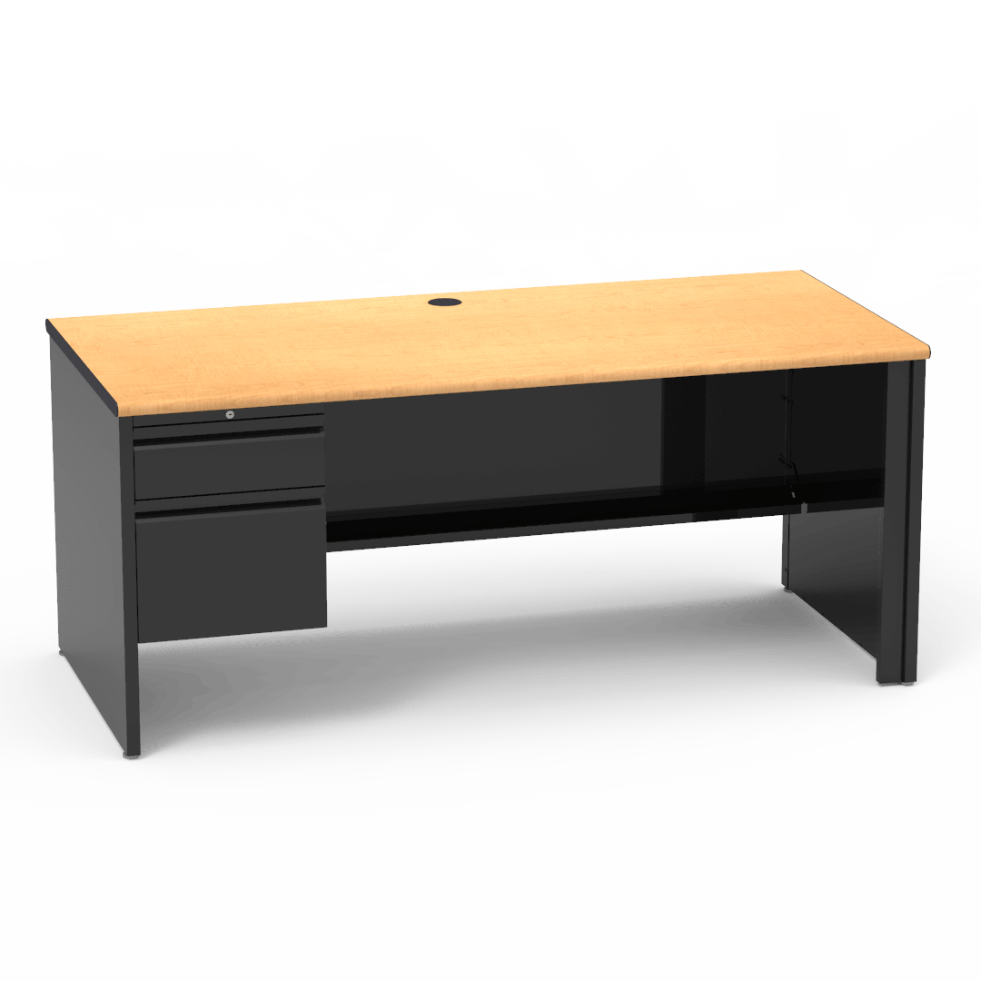 53 Series Desk with Left-Hand Pedestal