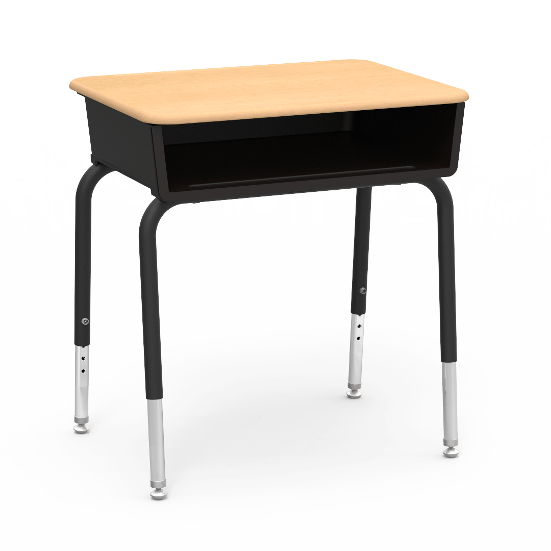 785 Series Hard Plastic Desk with Plastic Book Box