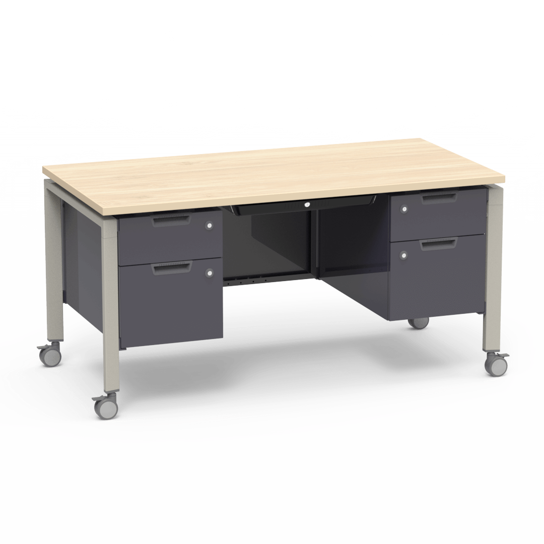 Topaz Series Desk with Double Pedestal