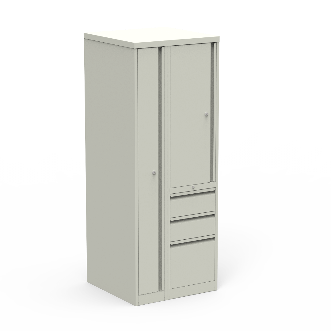 53 Series Wardrobe Tower With Right-Side Locking Garment Storage