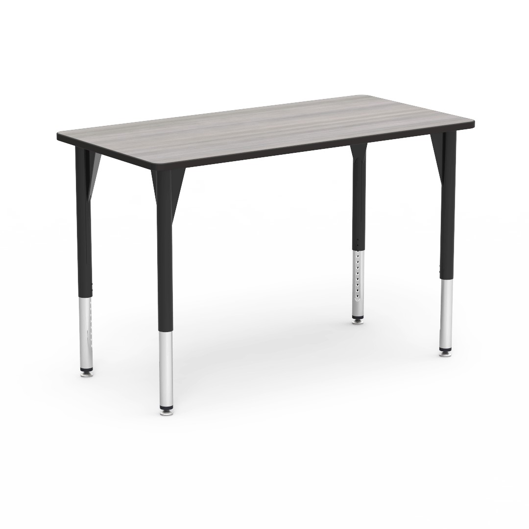 5000 Series Table 30in x 60in Rectangle 30in - 39in Stand-up Looks likatre Char Black Char Black