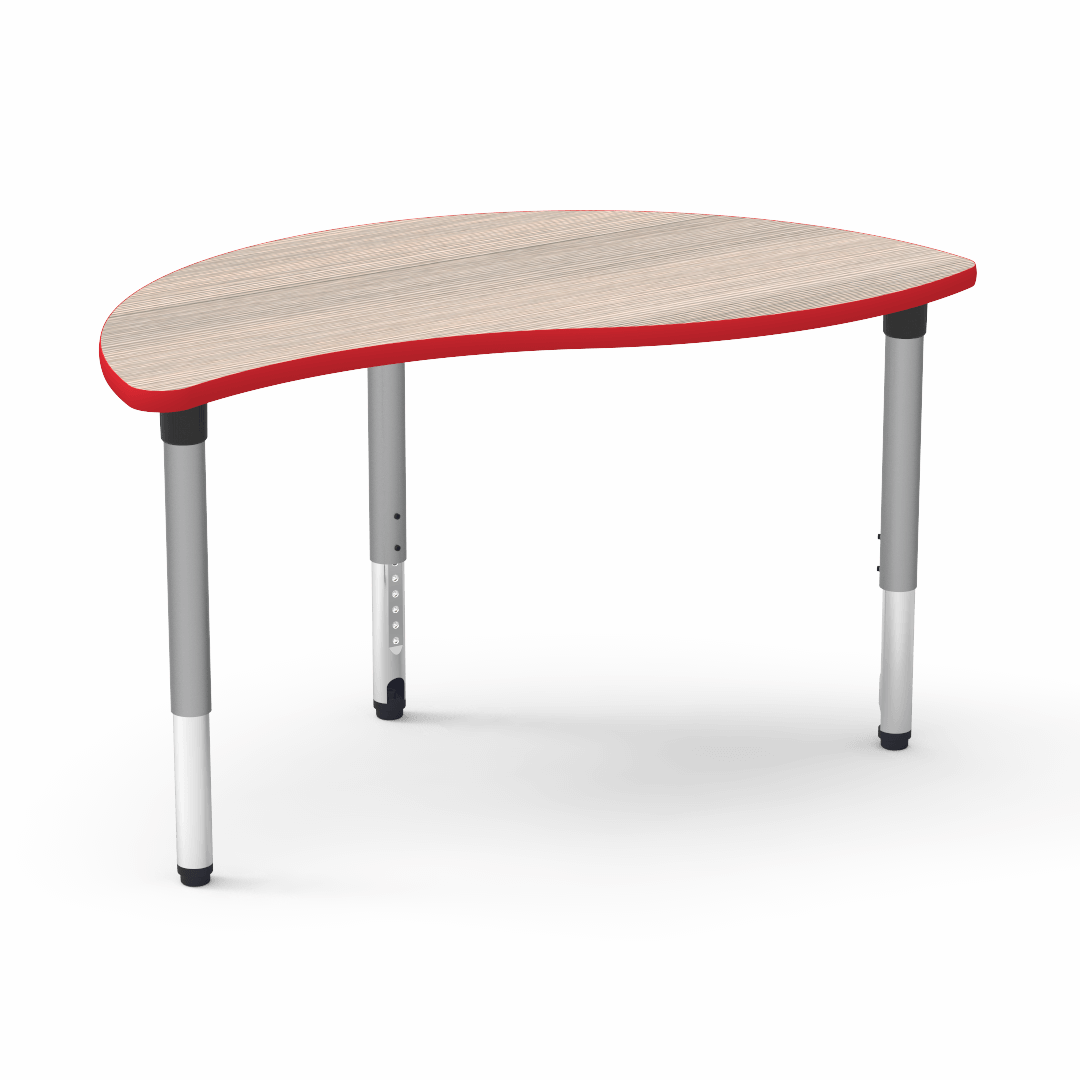 5000 Series Table 54in Nest 24in - 32in Adjustable Looks likatre Red Silver Mist