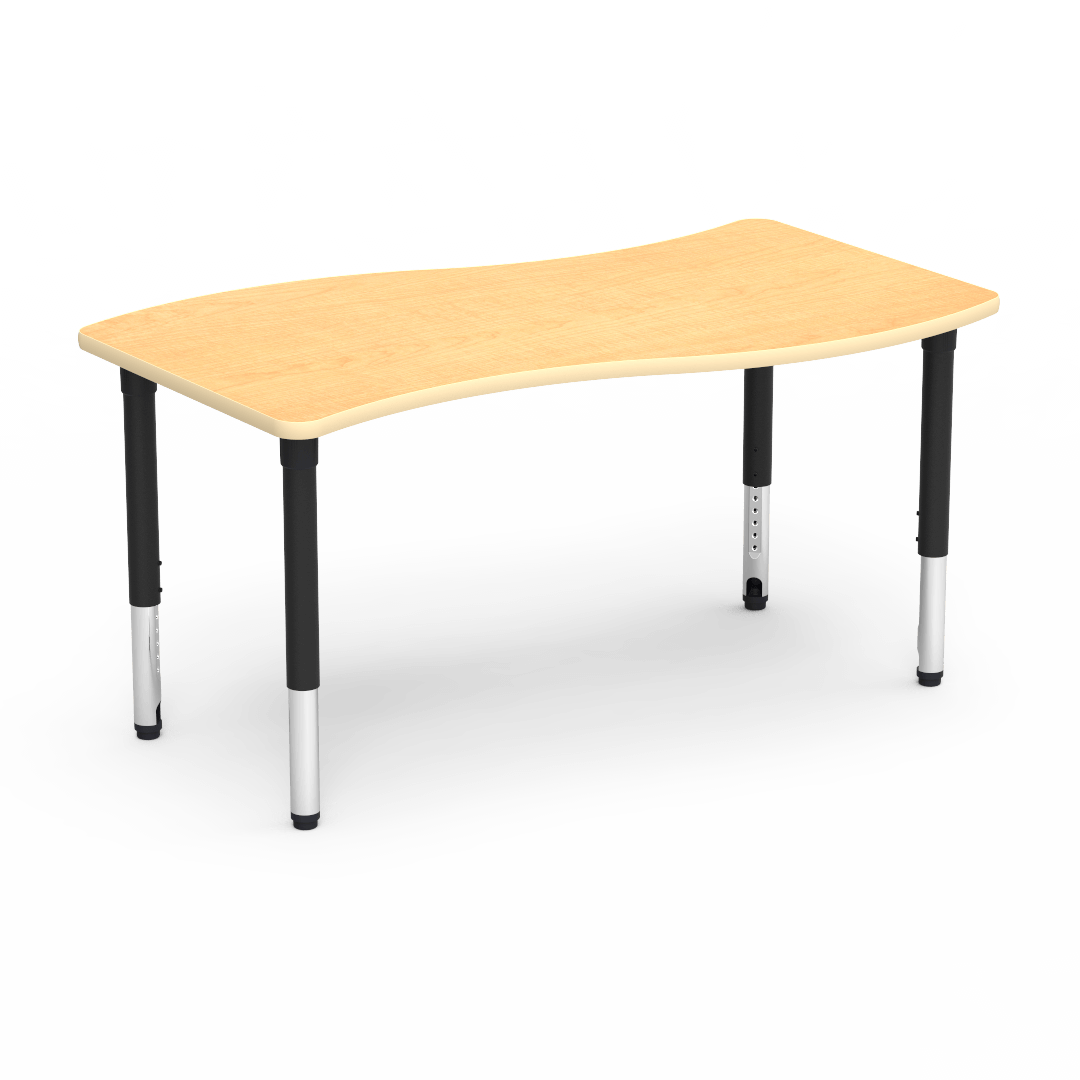5000 Series Table 30in x 60in Slide 24in - 32in Adjustable Fusion Maple Fusion Maple Char Black