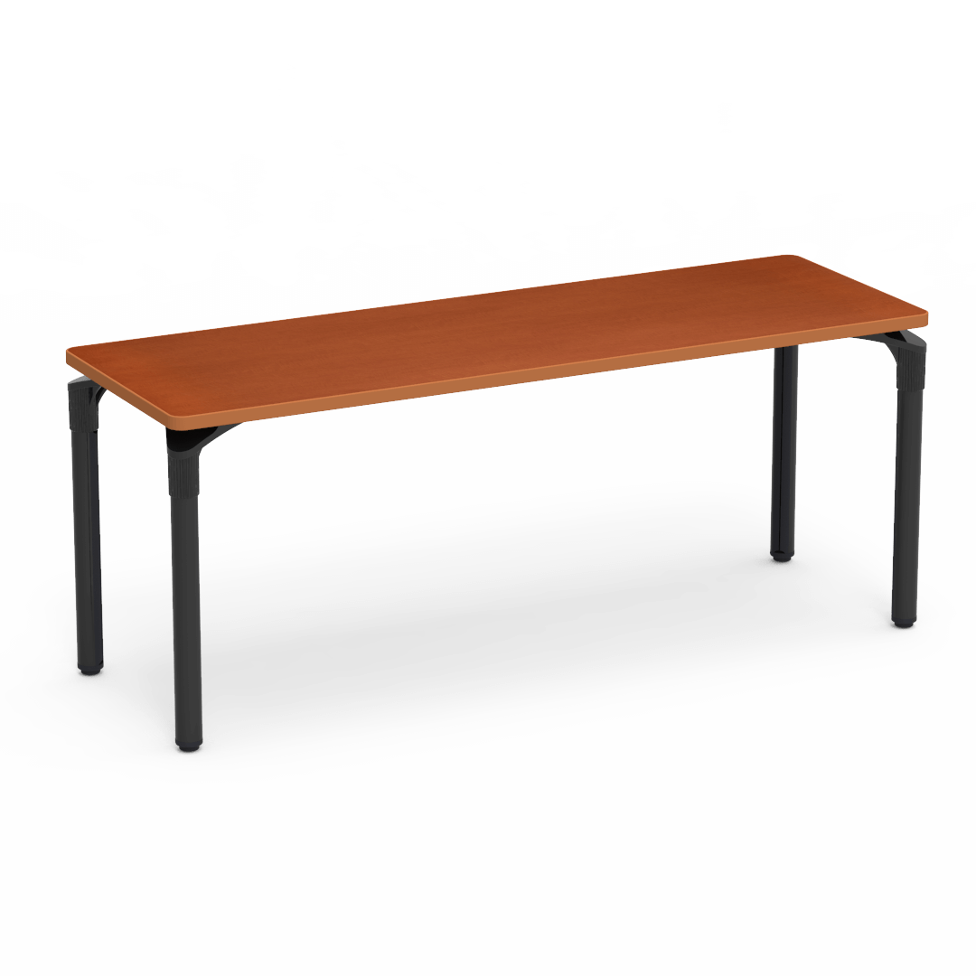 Plateau Series Table 24in x 72in Rectangle 27in Carmel Sagawood Carmel Sagawood Char Black