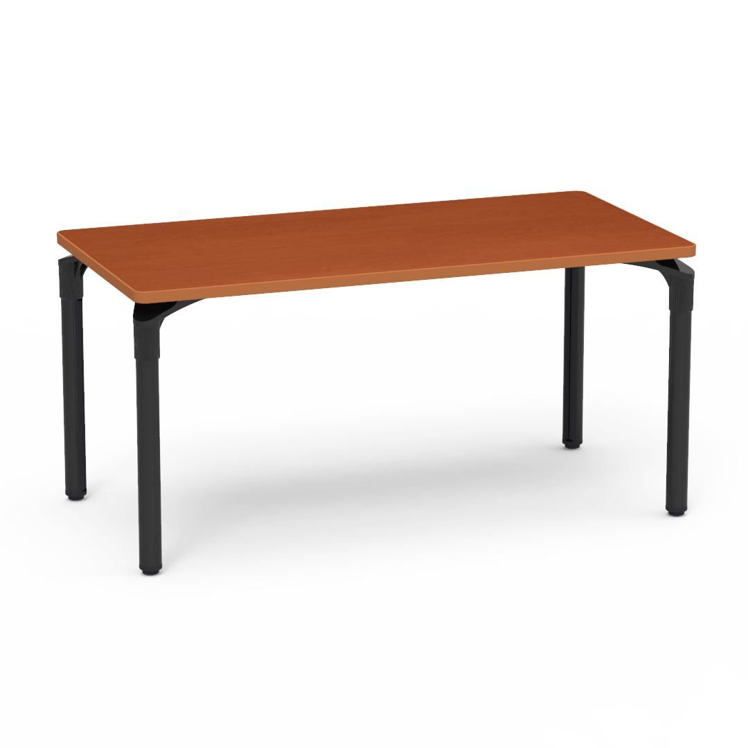 Plateau Series Table 30in x 60in Rectangle 27in Carmel Sagawood Carmel Sagawood Char Black