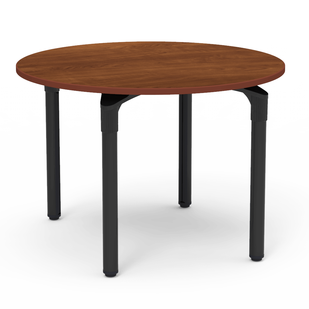 Plateau Series Table 42in Round 29in Wild Cherry Windsor Cherry Char Black