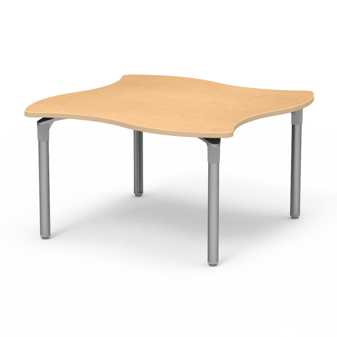Plateau Series Table 54in Swerve 29in Fusion Maple Fusion Maple Silver Mist