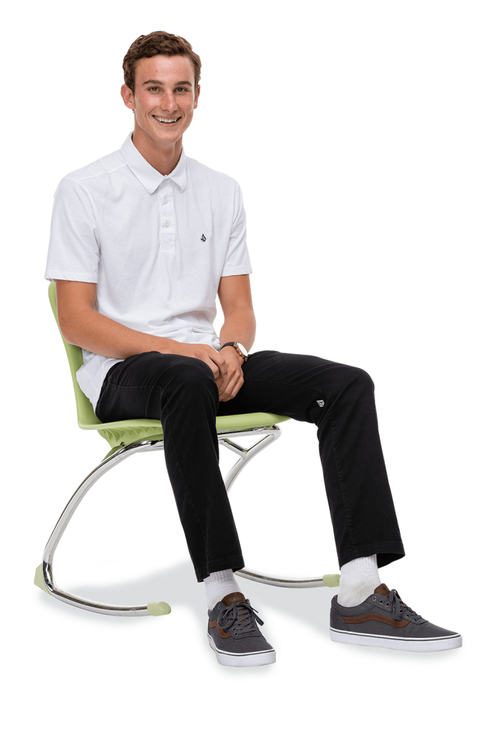 Sage Series Rocking Chair 18in  5th Grade - Adult Sky Blue Chrome