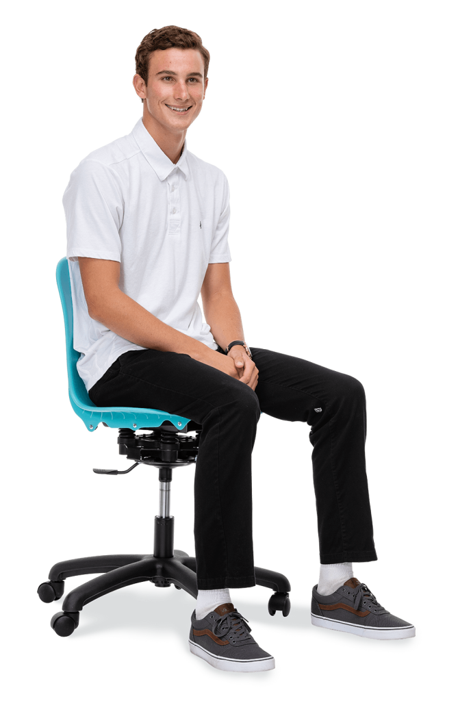 ZUMA Series R2M Mobile Task Chair 17-1/2in - 20-1/2in 5th Grade - Adult Red Char Black