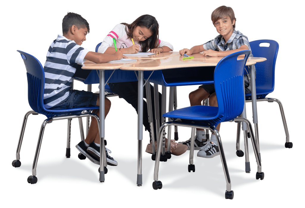 ZUMA Series Stacking Caster Chair 18in  5th Grade - Adult Cobalt Blue Chrome