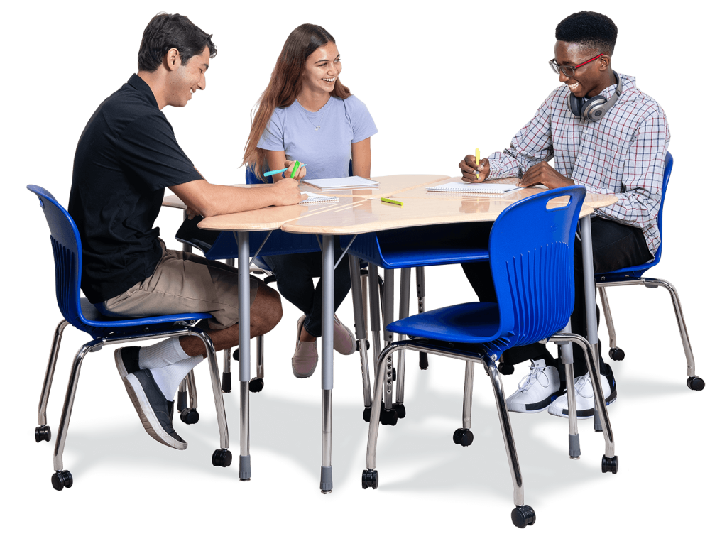 ZUMA Series Stacking Caster Chair 18in  5th Grade - Adult Cobalt Blue Chrome